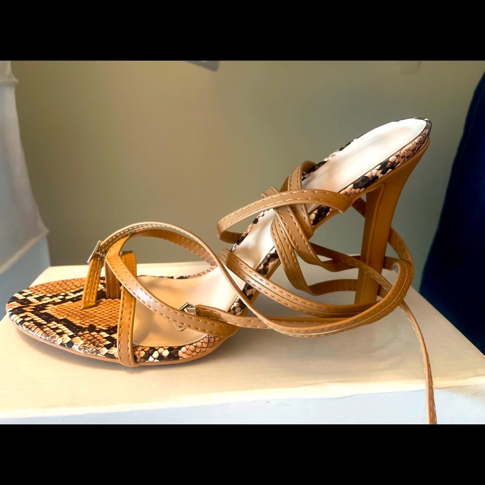 Snake Pattern Women's Heels